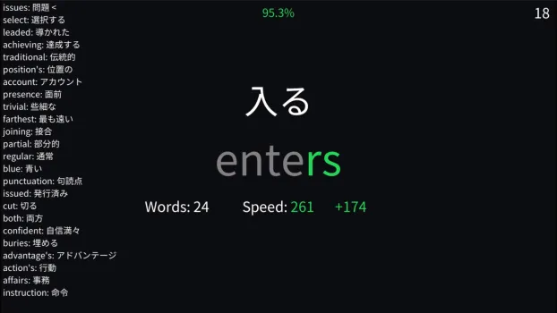 A 2D typing game built with Unity.